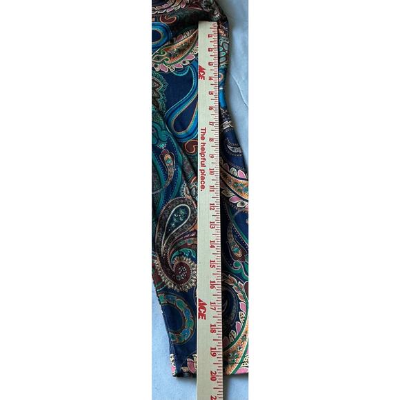 Splensive Woman Long Sleeve Pull Over Navy Blue Top Tunic Paisley Flower 3XL - Picture 6 of 7